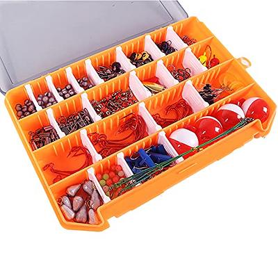 Fishing Tackle Kit with Box, Weights, Hooks, Swivels, Bobbers, Saltwater  Freshwater Gear