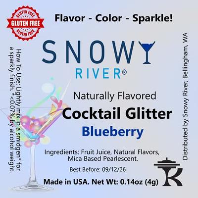 Snowy River Red Cocktail Glitter, cocktail glitter, natural drink
