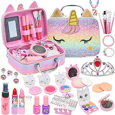 Aimidola Kids Makeup Kit for Girl - Washable Non Toxic Kid Make Up Toys,  Little Girls Play