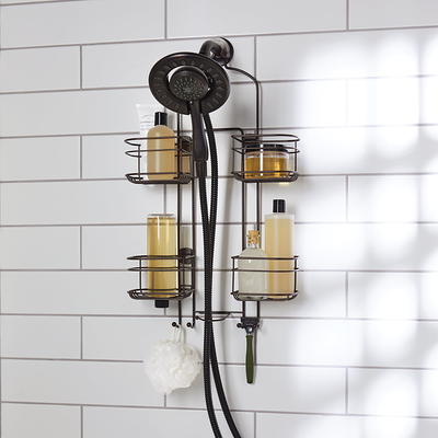 Rust-Resistant Tension Pole Shower Caddy, 3 Shelves, Oil Rubbed Bronze  Finish