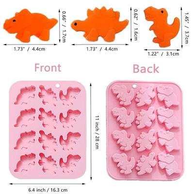 Dinosaur Silicone Mold, Silicone Chocolate Gummy Molds Mini Dinosaur Cake  Molds, 3D Gummy Candy Molds Dinosaur Baking Molds for DIY Candy Chocolate  Cake Cookies(Pink & Grey) 2 Pack - Yahoo Shopping