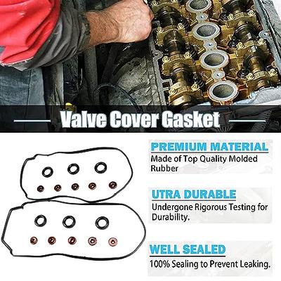 AUCERAMIC VS50773R Valve Cover Gasket Set Compatible with 08-17