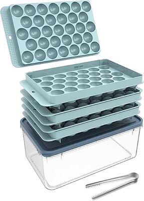 Ice Cube Trays With Lid & Bin Round Ice Mold Making for freezer 99 x 1in