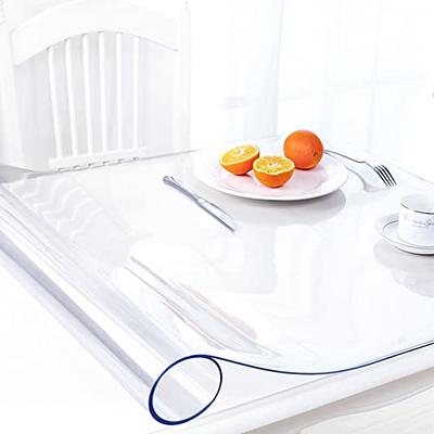 Bobetter 32x72 Inch Clear PVC Table Cover Protector Mat