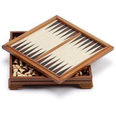  Hey! Play! Deluxe 7-in-1 Game Set - Chess - Backgammon Etc,  Brown (12-2072) : Toys & Games