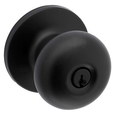 Schlage Custom Plymouth Matte Black Combined Interior Door Knob