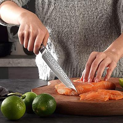 KitchenAid Gourmet Forged Slicing Knife with Sheath - Black - 8 in