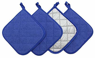 Cotton Pot Holders, Kitchen Basic Potholder Heat Resistant, Terry Pot Holder  Set for Cooking and Baking 