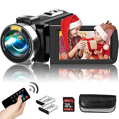 Aasonida Video Camera Camcorder for , Digital Vlogging Camera FHD  1080P 30FPS 24MP 3.0 Inch 270° Rotation Screen Video Recorder with