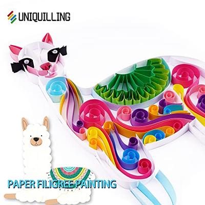 Uniquilling Quilling Paper Quilling Kit for Adults, 8 * 10-inch Unicorn,  Exquisite Handmade for Beginner DIY Craft Painting Kits Tools, Home Room  Wall