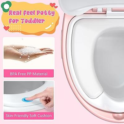 Potty Train Toilet, Toddler Potty Chair, Travel with Cushion, Real Feel  Potty