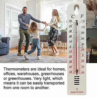 6pcs Wall Mounted Thermometer Room Thermometer Indoor Temperature