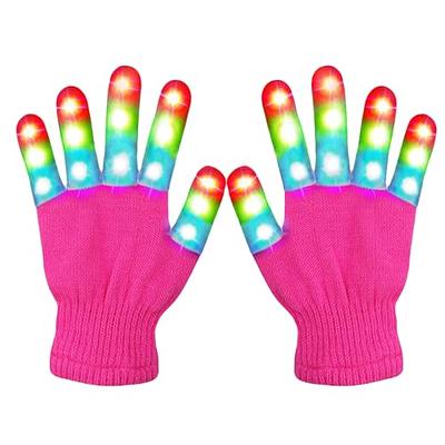 COTRUERE Led Light Up Rave Toys Glow Finger Gloves for Kids Teens Adults  Easter Halloween Christmas Stocking Gifts for Light Shows Party Favors  (Pink) - Yahoo Shopping