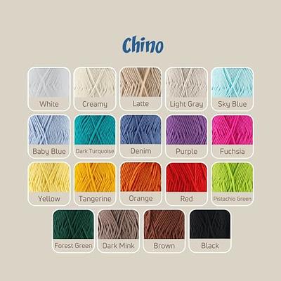 3 Skeins of Sensy Chino Soft Cotton Yarn, Soft Baby Cotton Yarn