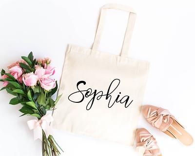 Personalized Floral Initial Canvas Tote Bag for Everyday Use Bridesmaid  Bachelorette Party Gift, Bride Maid of Honor Wedding Birthday Gift