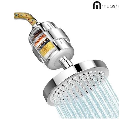 PureAction Water Softener Shower Head Filter for Hard Water - Chlorine &  Fluoride Filtered - High Pressure Rain Showerhead - 2 Replaceable Filters 