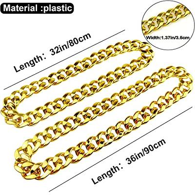 Trendy 80/cm Hip Hop Cuban Link Chain Gold Color Men Jewelry Big