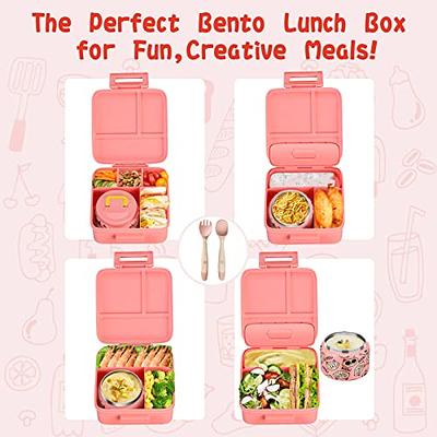 JXXM Bento Lunch Box for Kids With 8oz Soup thermo,Leak-proof Lunch  Containers with 5 Compartment,thermo Food Jar and Lunch Bag, Food Containers  for School (A-Pink(Meow Cat)) - Yahoo Shopping