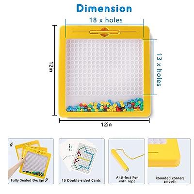 Kids Toys Magnetic Drawing Board: Magnetic Dots Board Travel Toys Games for  Kids Ages 3-5 4-8 Yr Toddler Car Activities Gifts for 3 4 5 6 7 Year Old