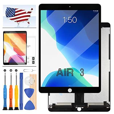 for iPad Air 2 Screen Replacement,Air 2 2nd Gen 9.7 A1566 A1567 Touch Screen  Digitizer Front Glass Repair Assembly(Only for Professional Person,Not LCD)  PreInstalled Adhesive with Tools kit,Black