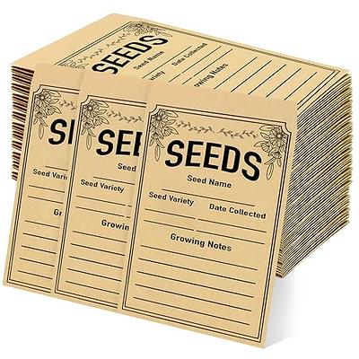 100 Pcs Seed Envelopes Resealable Self Sealing Seed Envelope Seed Packets  3.15 x 4.72 Inch Seed Saving Envelopes with Preprinted Seed Collecting