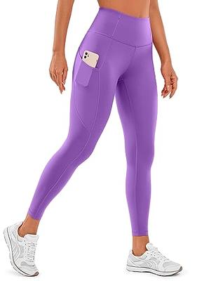 CRZ YOGA Women's Naked Feeling High Waisted Yoga Pants with Side Pockets Workout  Leggings - 25 Inches 