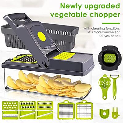 Vegetable Chopper 15 in 1,Vegetable Slicer Cutter with 8 Blade