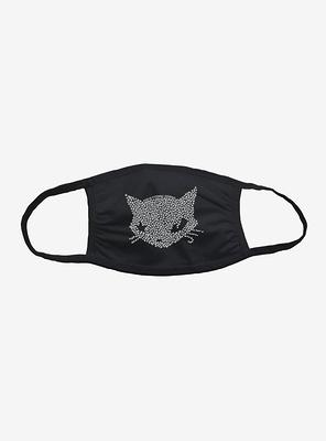 Skeleteen Venetian Black Cat Mask - Masquerade Costume Half Face Eye Mask  for Kids and Adults