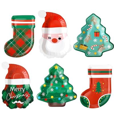 Christmas Tree Santa Claus Paper Plates Party Supplie Plates and