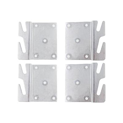 Wood Bed Plates Wood Bed Rail Hook Plates for Bed Frame Bracket Headboard  Footboard Replacement - 4pcs