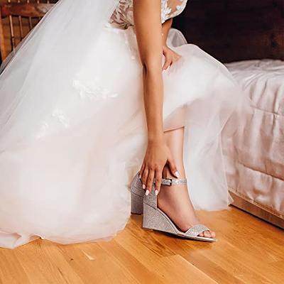 fvwitlyh Keen Sandals for Women Women's Classic Platform Heels Sandals 3  Inch Ankle Strap Open Toe Evening Dress Wedding Shoes - Walmart.com