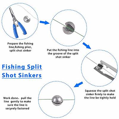 Bass Saltwater Fishing Handy Box Assorted Worm Weights Slip Bullet