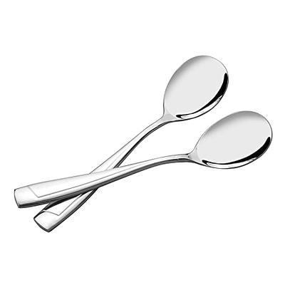 Choice 2-Piece Hollow Stainless Steel Handle Salad Serving Utensils Set