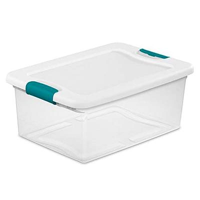 Sterilite 64 Qt. Latching Box Plastic, Blue Tint 