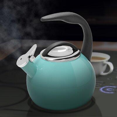 Chantal 1.4 qt. Enamel-on-Steel Sven Teakettle - White