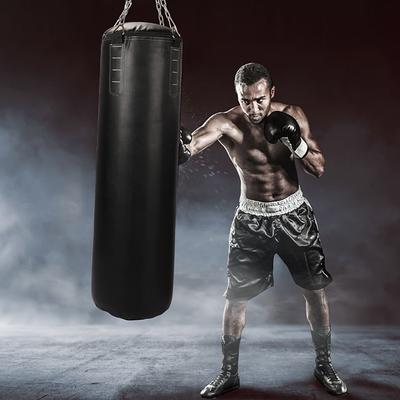 NUBARKO Punching Bag UNFILLED Set Kick， Fitness Target Bag ， Boxing Heavy  MMA Training with Hanging Chain Muay Thai Martial Arts.