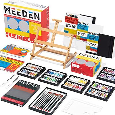  Falling in Art 51 Pcs DIY Canvas Painting Kit for Kids, Acrylic Paint  Supplies Set with 7 Canvas Panels, 12 Acrylic Paints, 12 Wooden Slices, and  10 Paintbrushes for Beginners and Students