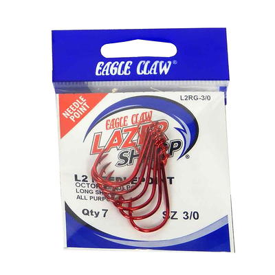 Eagle Claw Lazer Sharp Barbless Baitholder Fishing Hook, Bronze