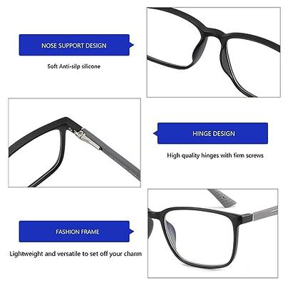  BLUEMOKY Blue Light Reading Glasses for Men，Sport Square Frame  Readers, Anti Glare Computer Glasses : BLUEMOKY: Health & Household