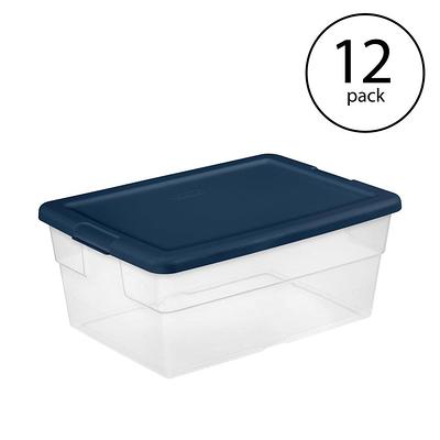 Sterilite 160 qt Latching Stackable Wheeled Storage Box Container w/ Lid, 2 Pack