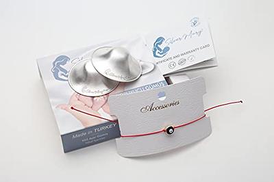 The Original Silver Nursing Cups - Nipple Shields for Nursing Newborn -  Newborn Essentials Must Haves - Nipple Covers Breastfeeding - 925 Silver (L