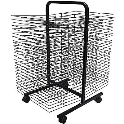 Drying Rack, Back-to-Back Double-Sided Mobile Art Drying Rack with Wire  Shelves for Works of Art, Black Powder Coated Finish，Ideal for Schools and  Art Clubs (Size : 50-Layer) - Yahoo Shopping