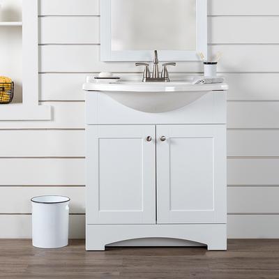 Diamond NOW Cassidy 48-in Admiral Blue Single Sink Bathroom Vanity with  White Cultured Marble Top