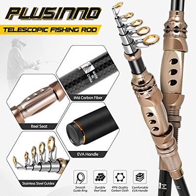 PLUSINNO Fishing Pole, Fishing Rod and Reel Combo,Telescopic