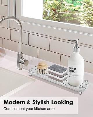 DISCHOOL Instant dry sink organizer, lifestyle bathroom countertop sink tray  for soap bottles. Fast drying stone bathroom sink tray/bathroom sink caddy  - Yahoo Shopping