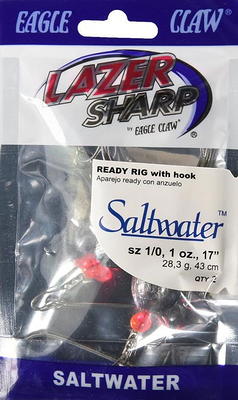 Eagle Claw Lazer Sharp 17 Saltwater Ready Rig, 1 oz., Size 1/0, L1025-1-4  - Yahoo Shopping