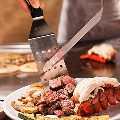 Gorilla Grip Stainless Steel Heat Resistant BBQ Kitchen Tongs Set