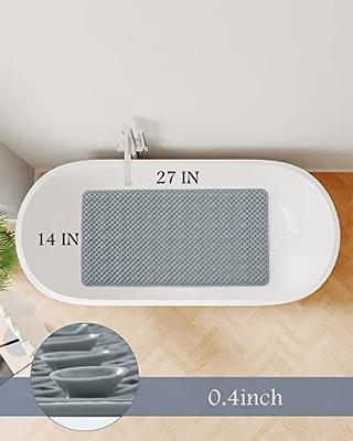 TEMIR Non Slip Shower Mat with Suction Cups and Drain Holes, 30x17 in  (75x43 cm), Soft