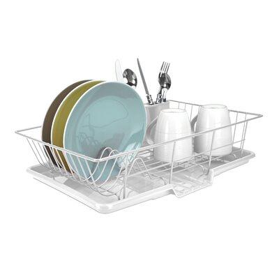 Dish Drying Rack, Stainless Steel Dish Rack And Drainaboard Set,  Expandable(11.5-19.3) Sink Dish Drainer With Cup Holder Utensil Holder  For Kitchen