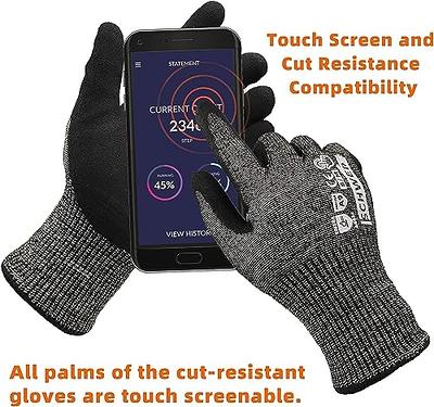 Schwer Highest Level Cut Resistant Work Gloves for Extreme Protection, ANSI  A9 Working Gloves with Sandy Nitrile Coated, Touch-screen, Compatible